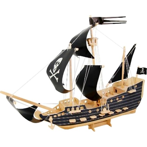 Woodkrafter Kits Basic Boat Series Authentic Pirate Ship Kit 