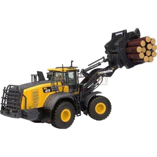 Komatsu WA475-10 Tool Linkage Loader with Grapple and Logs