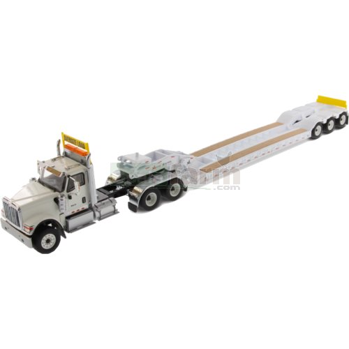International HX520 Tandem Truck with XL120 Low-Profile HDG Trailer (White)