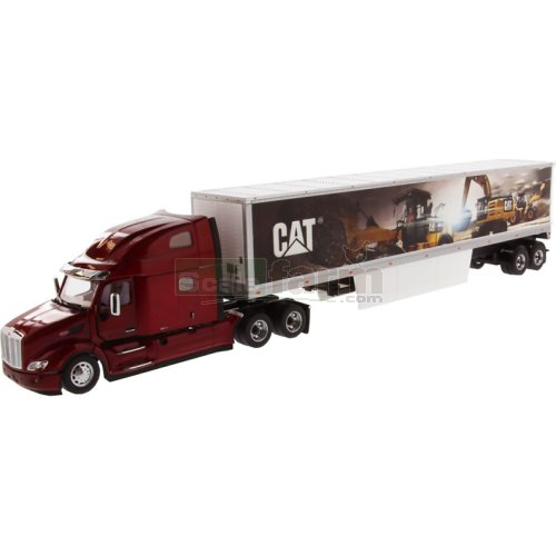 Peterbilt 579 Ultraloft Tractor with CAT Mural Trailer
