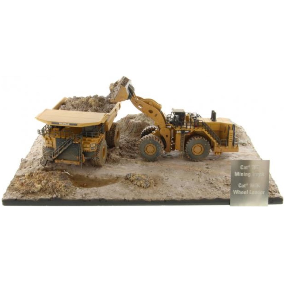 CAT 994K Wheel Loader and CAT 797 Mining Truck - Weathered Series