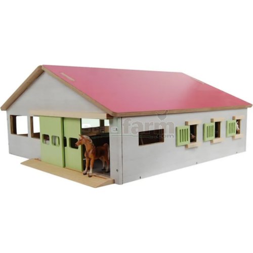 Horse Stable with Riding Arena - Pink