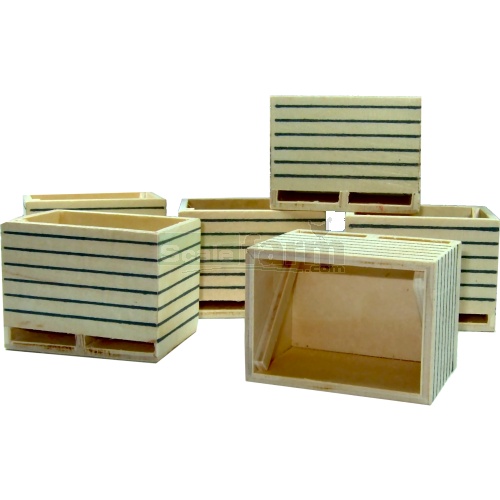 Toy Farm Wooden Boxes (6 pack)