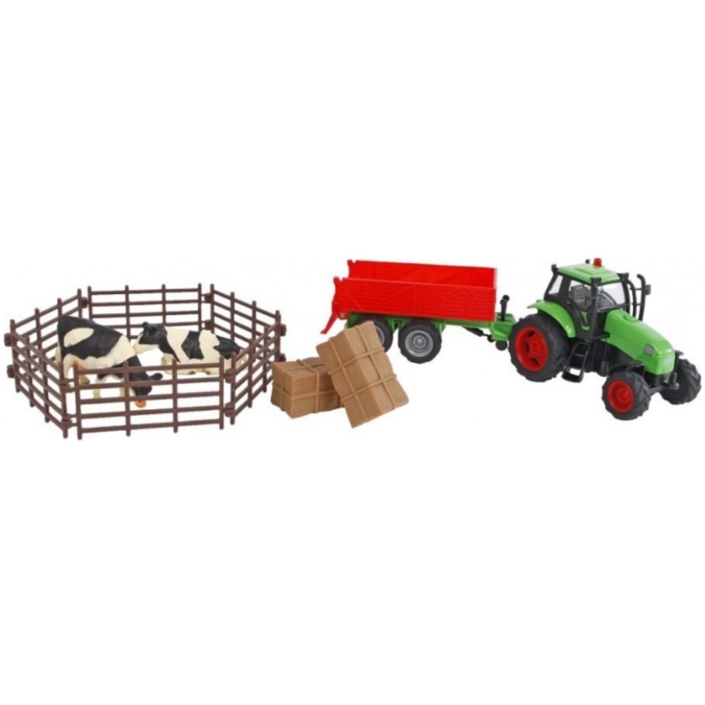 Farm Set with Tractor and Tipping Trailer