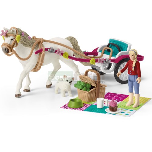 Horse and Carriage with Figure and Accessories