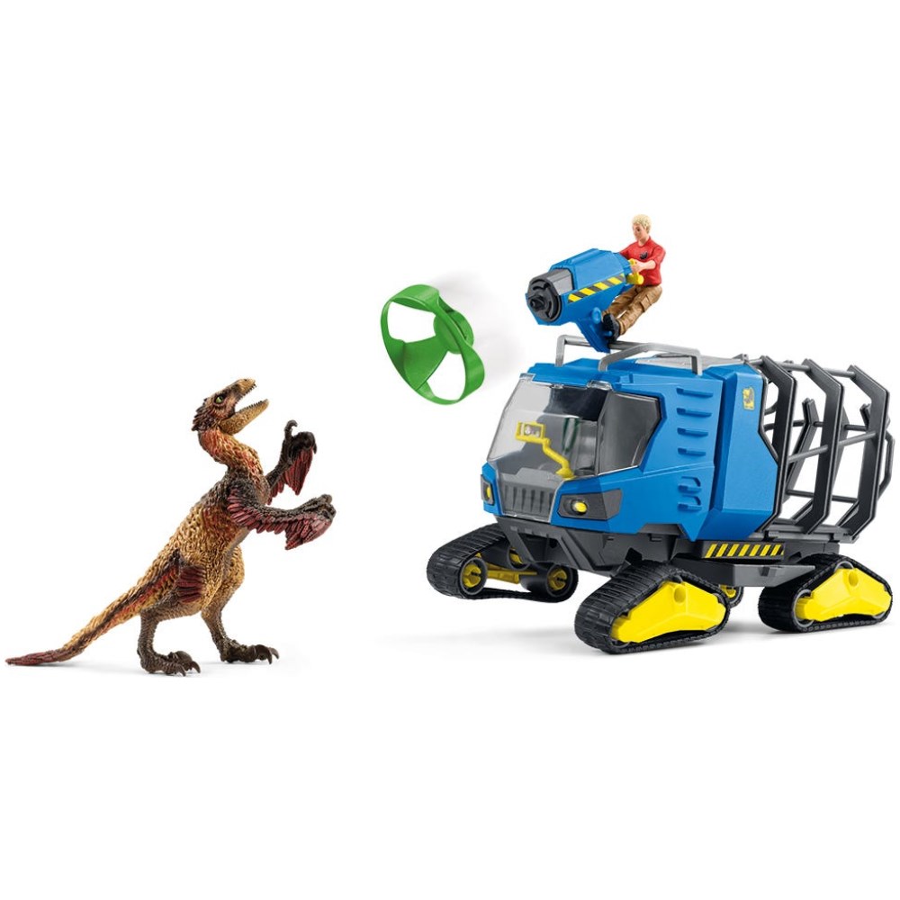 Dino Rescue Tracked Vehicle with Tornado Gun and Dakotaraptor