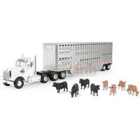 Preview Freightliner 122SD with Lifestock Trailer and Cattle