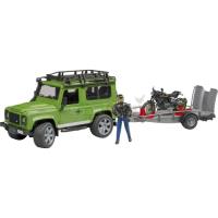 Preview Land Rover Defender Station Wagon with Trailer, Ducati Scrambler Cafe Racer and Rider