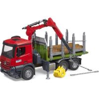 Preview Mercedes Benz Arocs Timber Truck with Loading Crane, Grab and 3 Logs