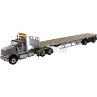 Preview International HX520 Tandem Tractor with 53' Flatbed Trailer (Grey)